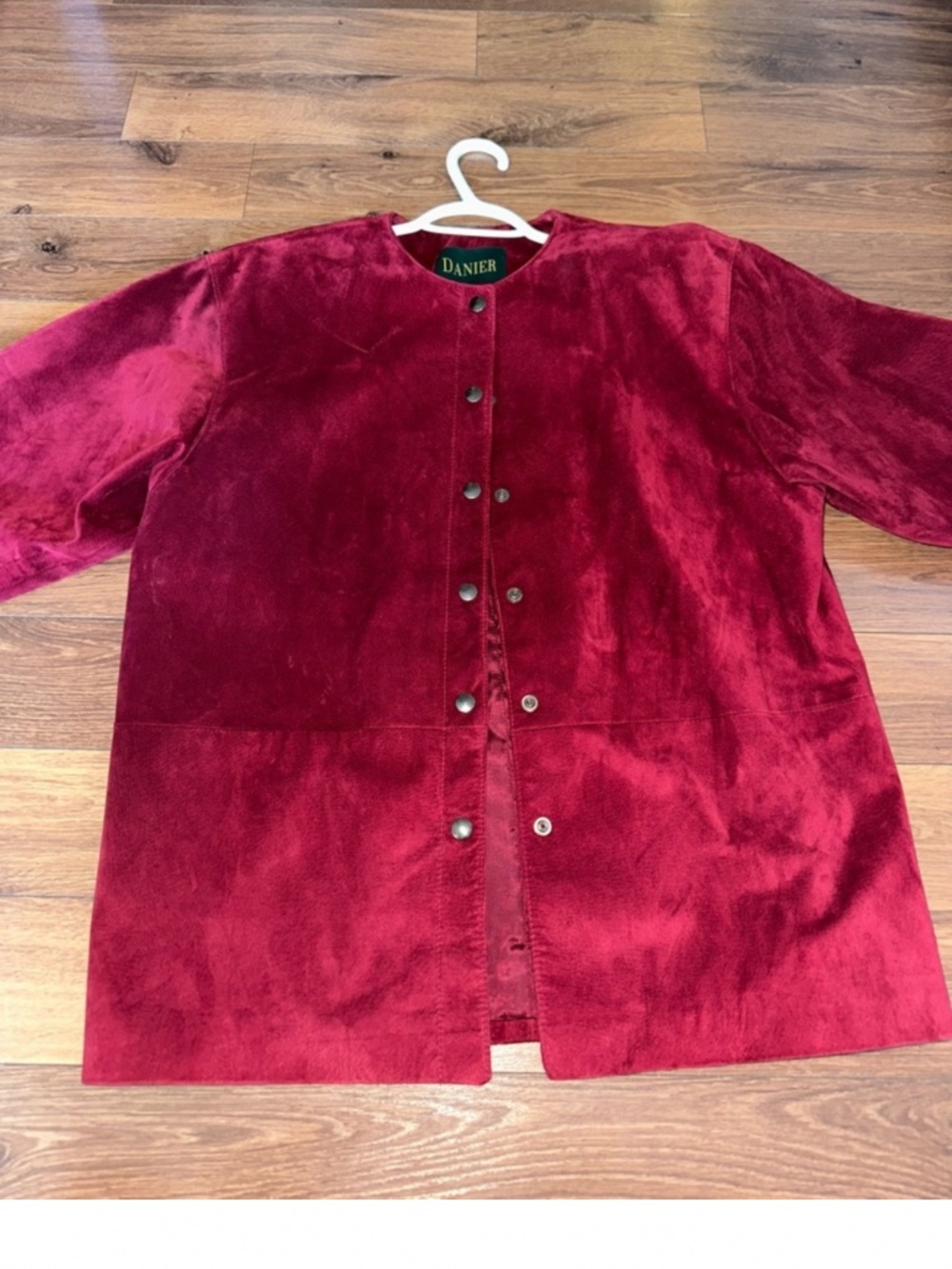 Danier Suede Leather Red Jacket. Small